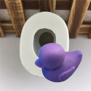 3D Little Duck Silicone Mold For Jelly Pudding Mousse Cake Dessert DIY Stereoscopic Duck Baking Decoration Tool Gray