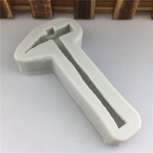3D hammer shaped white silicone mold for chocolate fondant and DIY cake decoration