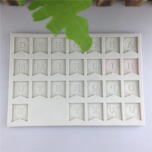 Moule en silicone alphabet avec 26 lettres anglaises pour chocolat DIY et pâtisserie