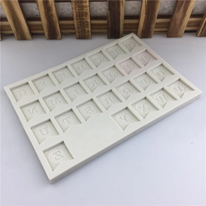 Moule à fondant en silicone avec alphabet A-Z en forme de drapeaux pour gâteaux
