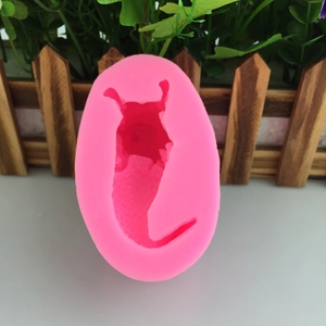 Pink mermaid tail silicone mold for handmade soap, fondant cake decorating and DIY crafts
