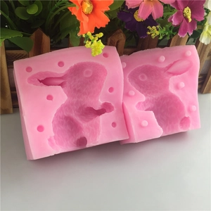 Moule en silicone lapin 3D pour savon artisanal et chocolat avec texture de poils fins