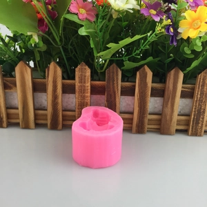 Pink silicone mold for baby aromatherapy candles and DIY fondant cake baking tools