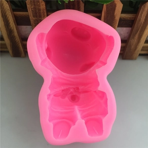 Stampo in silicone rosa con forma di personaggio dei cartoni animati per decorazioni per dolci