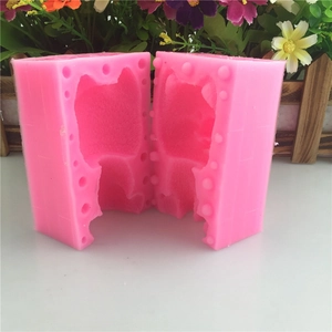 Moule en silicone rose pour plâtre d'aromathérapie de voiture et décoration de gâteau