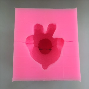 Moule en silicone rose pour ornements en plâtre de chiot et lapin faits à la main