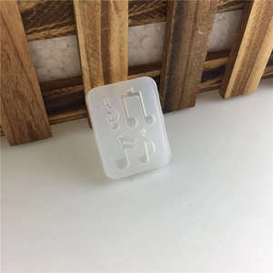 DIY translucent silicone mold featuring musical notes and treble clef for resin crafts
