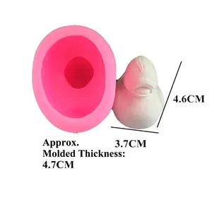 3D duck silicone mold for mousse cake or plaster crafts with finished product view