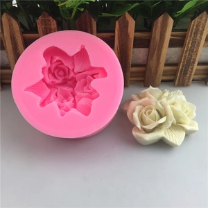 DIY 3D rose flower silicone mold for handmade soap and fondant cake decorating craft