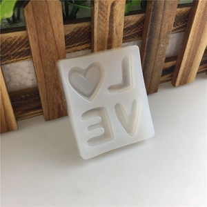 Silicone LOVE letter and heart shape mold for handmade soap and cake baking