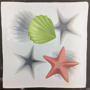 Seashell Starfish Silicone Mold For Fondant Cake Decoration Handmade Chocolate DIY Aromatherapy Soap Molding Tools