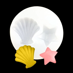 DIY Ocean Style Shell Starfish Silicone Mold For Fondant Cake Decorating Resin Crafting Handmade Baking Tools