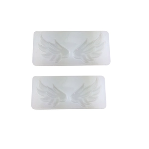 Two-piece set of translucent angel wing silicone molds for DIY fondant and soap making
