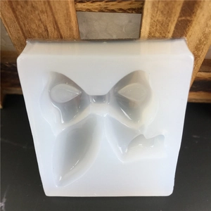 Translucent silicone bow mold for fondant cake decorating and handmade DIY crafts