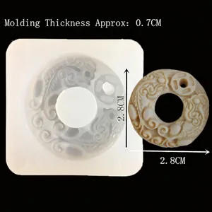 Traditional Chinese style cloud pattern silicone mold for DIY fondant cake decoration