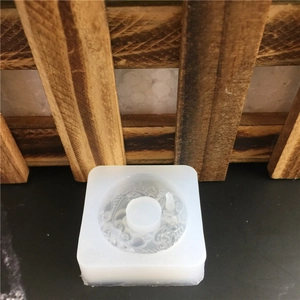 Silicone mold with circular relief pattern for DIY resin plaster and candle crafts