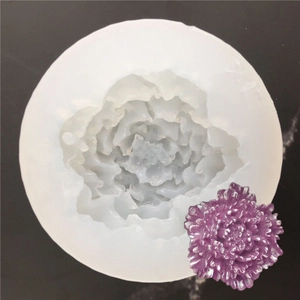 3D Flower Shape Silicone Mold Peony Pattern Flexible Fondant Cake Decorating Tools For Chocolate Candle Soap Craft