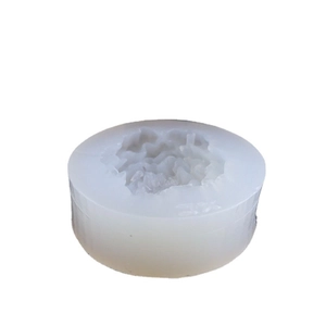 White silicone flower mold with natural stone texture for aromatherapy candle making