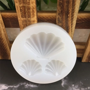 Silicone shell mold for fondant and soap making with realistic seashell patterns