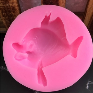 Pink clownfish silicone mold for fondant cake decorating and handmade crafts