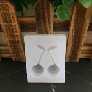 Silicone cherry shaped mold for handmade fondant cake decorating and soap making