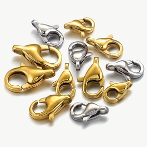 Cierre de Langosta de Acero Inoxidable Pulido de Alta Calidad para Creación de Joyas DIY Pulsera Collar Conexión Oro Tono Acero
