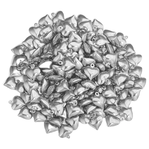 Holle hartvormige bedeltjes van roestvrij staal voor DIY ketting en armband sieraden maken