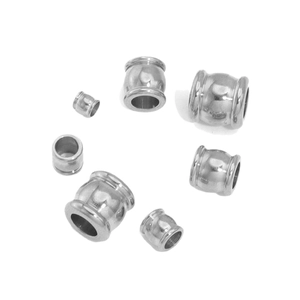 Various sizes of polished stainless steel drum spacer beads for DIY jewelry making