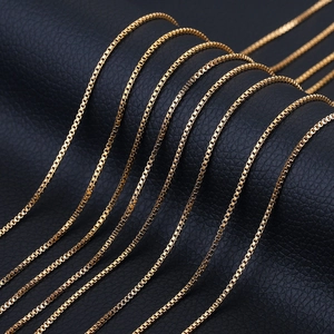 Stainless Steel Box Chain For Jewelry Making DIY Accessories Gold Steel Color Venetian Link Chain For Necklace Bracelet Components