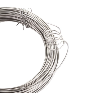 Roll of solid stainless steel wire for DIY jewelry making with polished silver finish