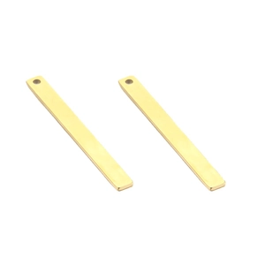 Gepolijste gouden roestvrijstalen lange hangers voor DIY sieraden en gravure