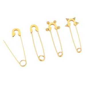 Gepolijste gouden veiligheidsspelden set met kralen en noppen voor DIY sieraden
