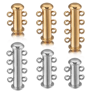 Cierres magnéticos multihilo de acero inoxidable para collares en color oro y plata