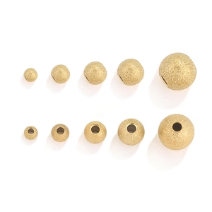 Five sizes of golden stardust matte stainless steel spacer beads for DIY jewelry making