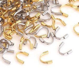 Stainless Steel U Shape Wire Guardians DIY Jewelry Making Findings Gold Silver Plated Horse Shoe Wire Guards Accessories
