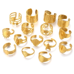 Base per Anello Vuota in Acciaio Inossidabile Vassoio in Acciaio al Titanio Regolabile per Creazione Gioielli DIY