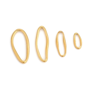 Matte gold stainless steel geometric connectors for DIY jewelry and earrings making