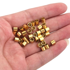 Zylindrische goldene Edelstahl-Abstandshalterperlen für DIY Schmuckherstellung