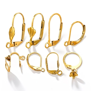 Crochets de Boucles d'Oreilles Dormeuses en Acier Inoxydable Pour la Fabrication de Bijoux DIY Or Argent Composants