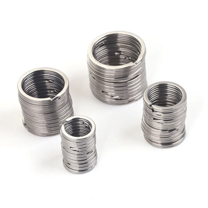 Multiple sizes of gunmetal stainless steel key rings for DIY jewelry and keychain making