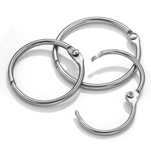 Stainless Steel Binder Rings Loose Leaf Rings Metal Book Rings For DIY Scrapbook Notebook Office Binding Supplies Silver