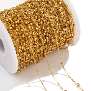 Stainless Steel Satellite Beaded Chain Bulk DIY Jewelry Making Supplies For Necklace Bracelet Making Handmade Components