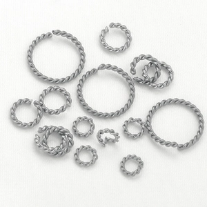 Anellini aperti a spirale in acciaio inox in varie dimensioni per creazione gioielli DIY