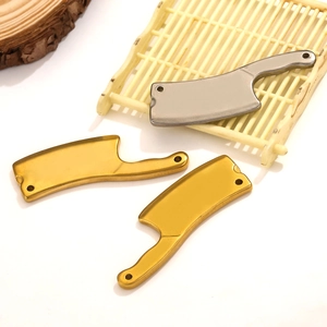 Miniature stainless steel cleaver pendants in gold and silver for DIY jewelry making