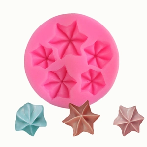 Silicone Fondant Mold Cream Shape Cake Decoration Tool Five Cavity Chocolate Resin DIY Baking Mold Pink Flexible Bakeware Tool