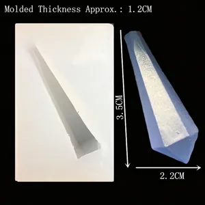 Silicone crystal column mold for resin DIY with 1.2cm molding thickness display