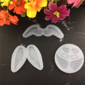 Three angel wing silicone molds for fondant chocolate and DIY cake decorating tools