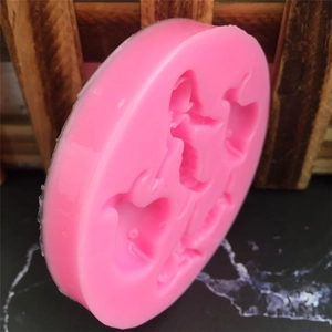 Pink silicone mermaid tail mold for ocean theme fondant cake decorating and DIY crafts