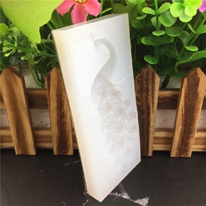 Peacock shaped food grade silicone mold for fondant cake decorating and handmade soap