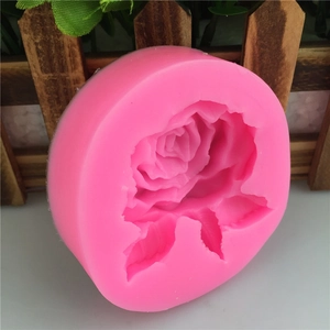 Große Rosenblüten-Silikonform für handgefertigten Fondant-Kuchen und DIY-Kerzen Basteln